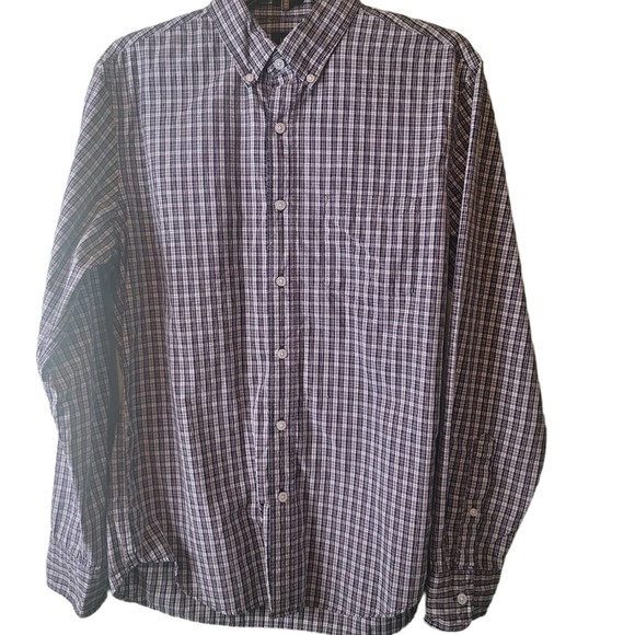 J.Crew Slim Plaid Button Down Long Sleeve  Cotton Shirt Sz Medium Blue Red White - Picture 1 of 4